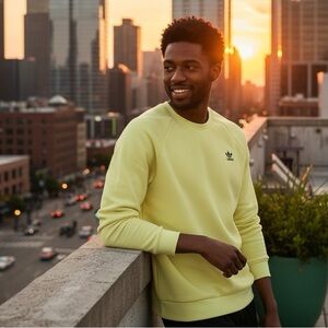 Men’s Adidas Light Greeb Primegreen Crewneck Sweatshirt Great Condition, Medium